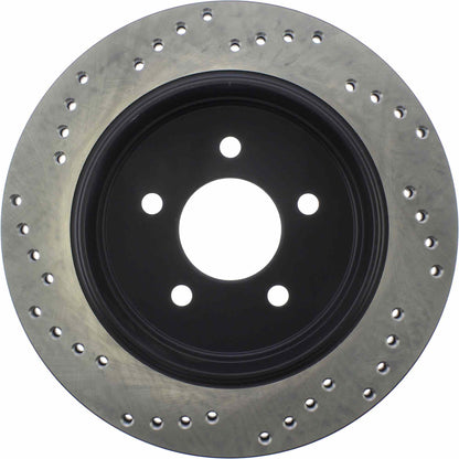 StopTech Sport Cross Drilled Brake Rotor; Rear Left
