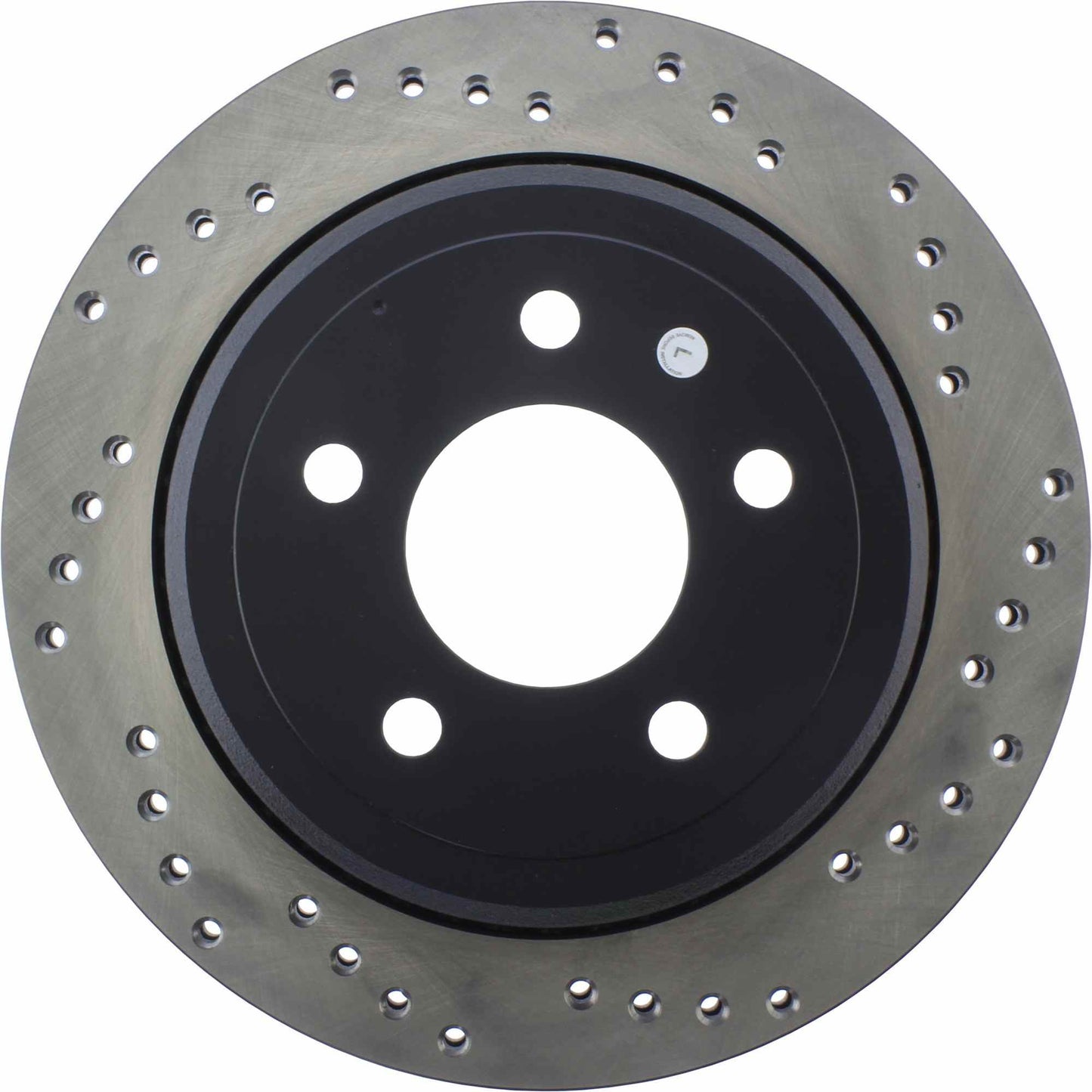 StopTech Sport Cross Drilled Brake Rotor; Rear Left