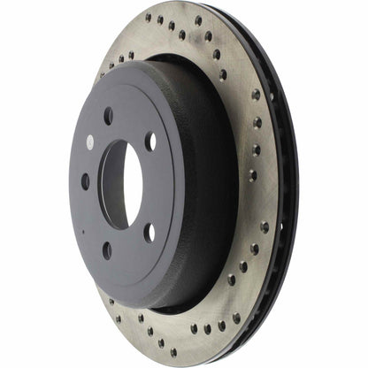 StopTech Sport Cross Drilled Brake Rotor; Rear Left
