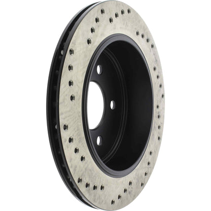 StopTech Sport Cross Drilled Brake Rotor; Rear Left