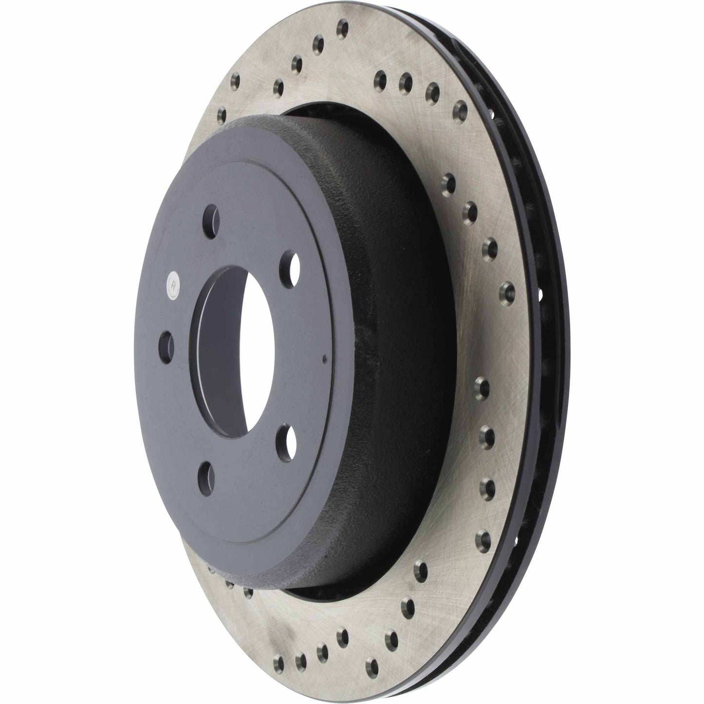 StopTech Sport Cross Drilled Brake Rotor; Rear Right