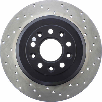 StopTech Sport Cross Drilled Brake Rotor; Rear Left