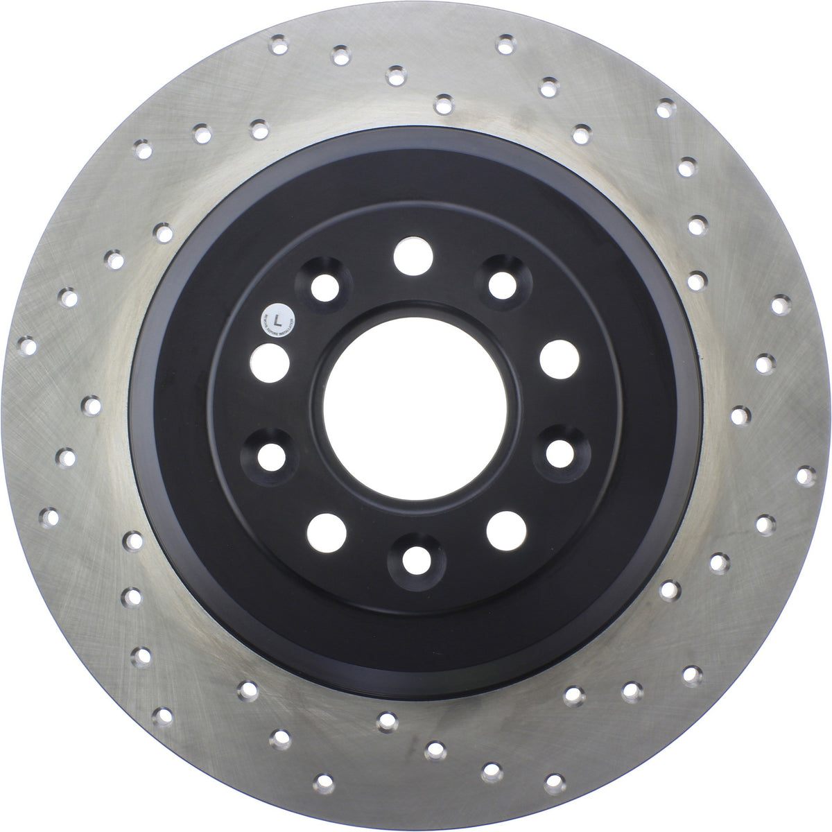 StopTech Sport Cross Drilled Brake Rotor; Rear Left
