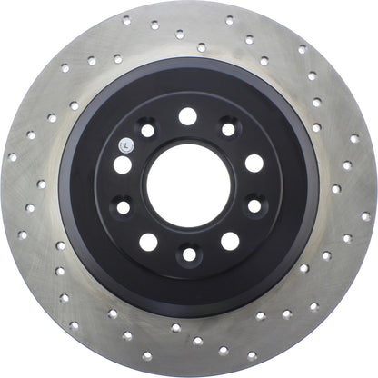 StopTech Sport Cross Drilled Brake Rotor; Rear Left
