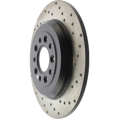 StopTech Sport Cross Drilled Brake Rotor; Rear Left