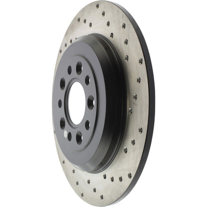 StopTech Sport Cross Drilled Brake Rotor; Rear Left