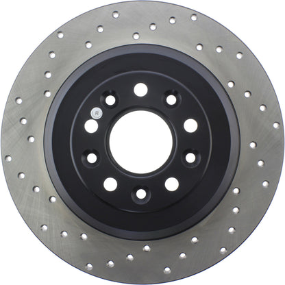 StopTech Sport Cross Drilled Brake Rotor; Rear Right