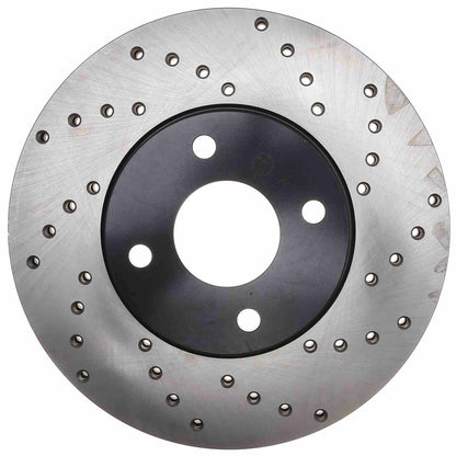 StopTech Sport Cryo Cross Drilled Brake Rotor; Front Left