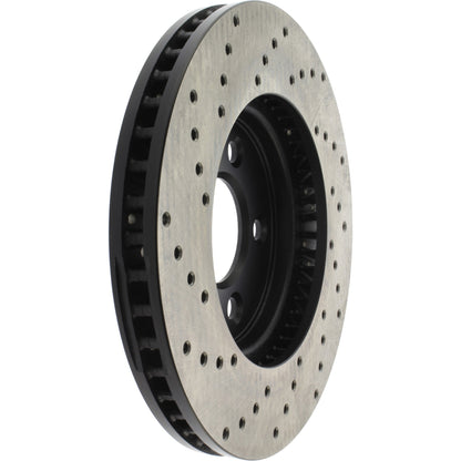 StopTech Sport Cryo Cross Drilled Brake Rotor; Front Left