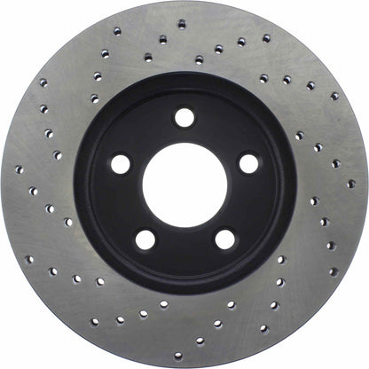 StopTech Sport Cross Drilled Brake Rotor; Front Left