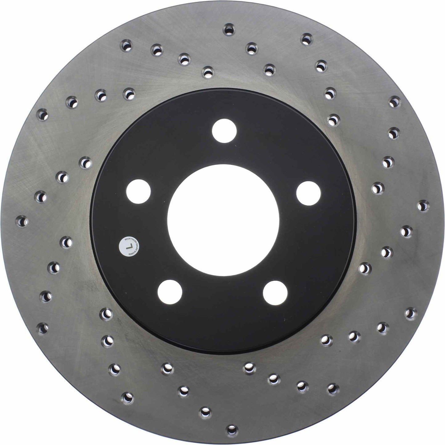 StopTech Sport Cross Drilled Brake Rotor; Front Left