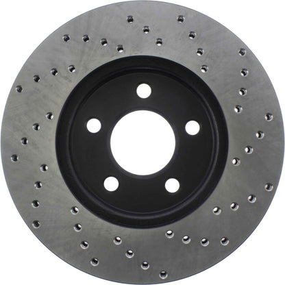 StopTech Sport Cross Drilled Brake Rotor; Front Right