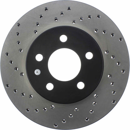 StopTech Sport Cross Drilled Brake Rotor; Front Right