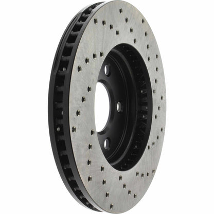 StopTech Sport Cross Drilled Brake Rotor; Front Right
