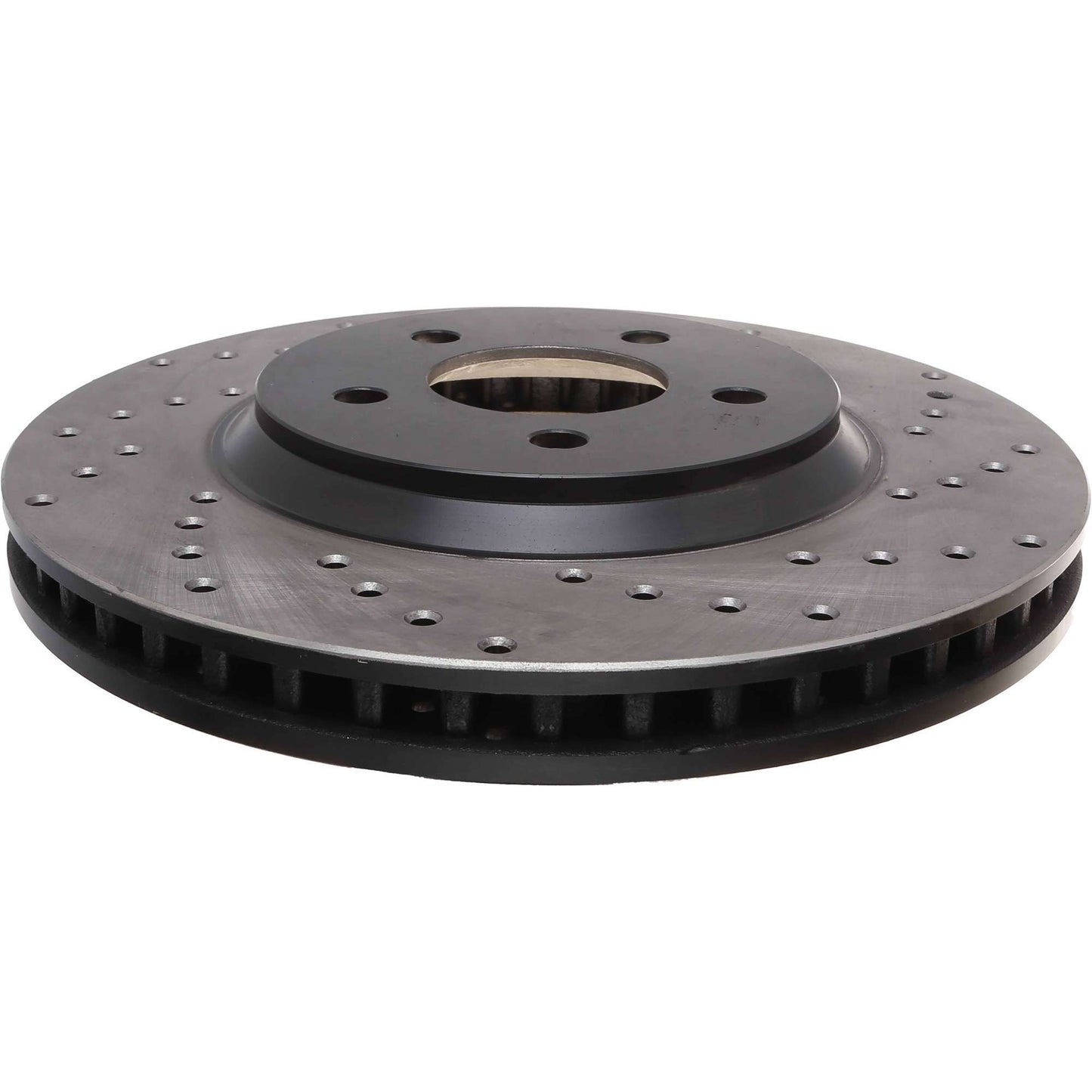 StopTech Sport Cross Drilled Brake Rotor; Front Left