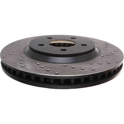StopTech Sport Cross Drilled Brake Rotor; Front Left