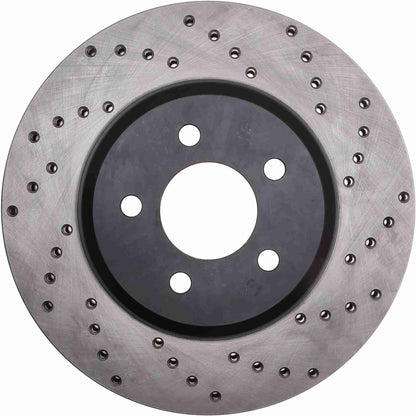 StopTech Sport Cross Drilled Brake Rotor; Front Left
