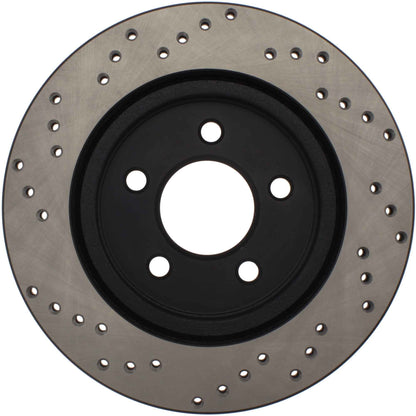 StopTech Sport Cryo Cross Drilled Brake Rotor; Rear Left