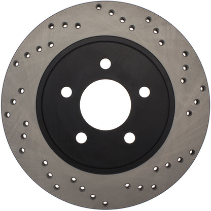StopTech Sport Cryo Cross Drilled Brake Rotor; Rear Left