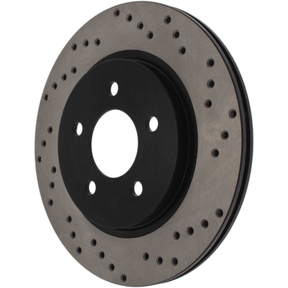 StopTech Sport Cryo Cross Drilled Brake Rotor; Rear Left