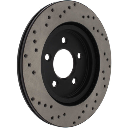 StopTech Sport Cryo Cross Drilled Brake Rotor; Rear Left