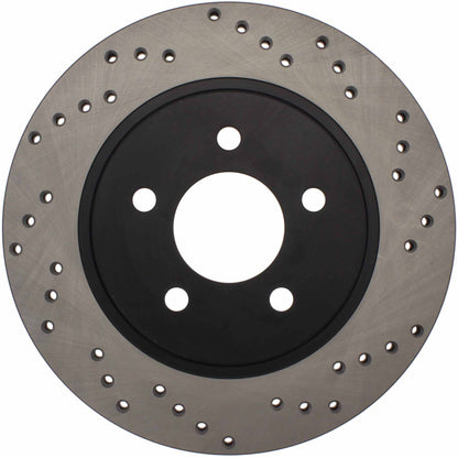 StopTech Sport Cross Drilled Brake Rotor; Rear Left