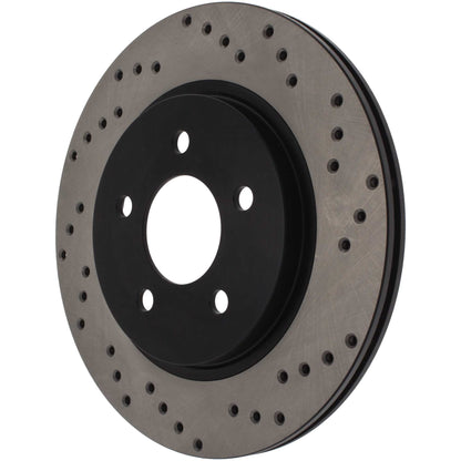 StopTech Sport Cross Drilled Brake Rotor; Rear Right