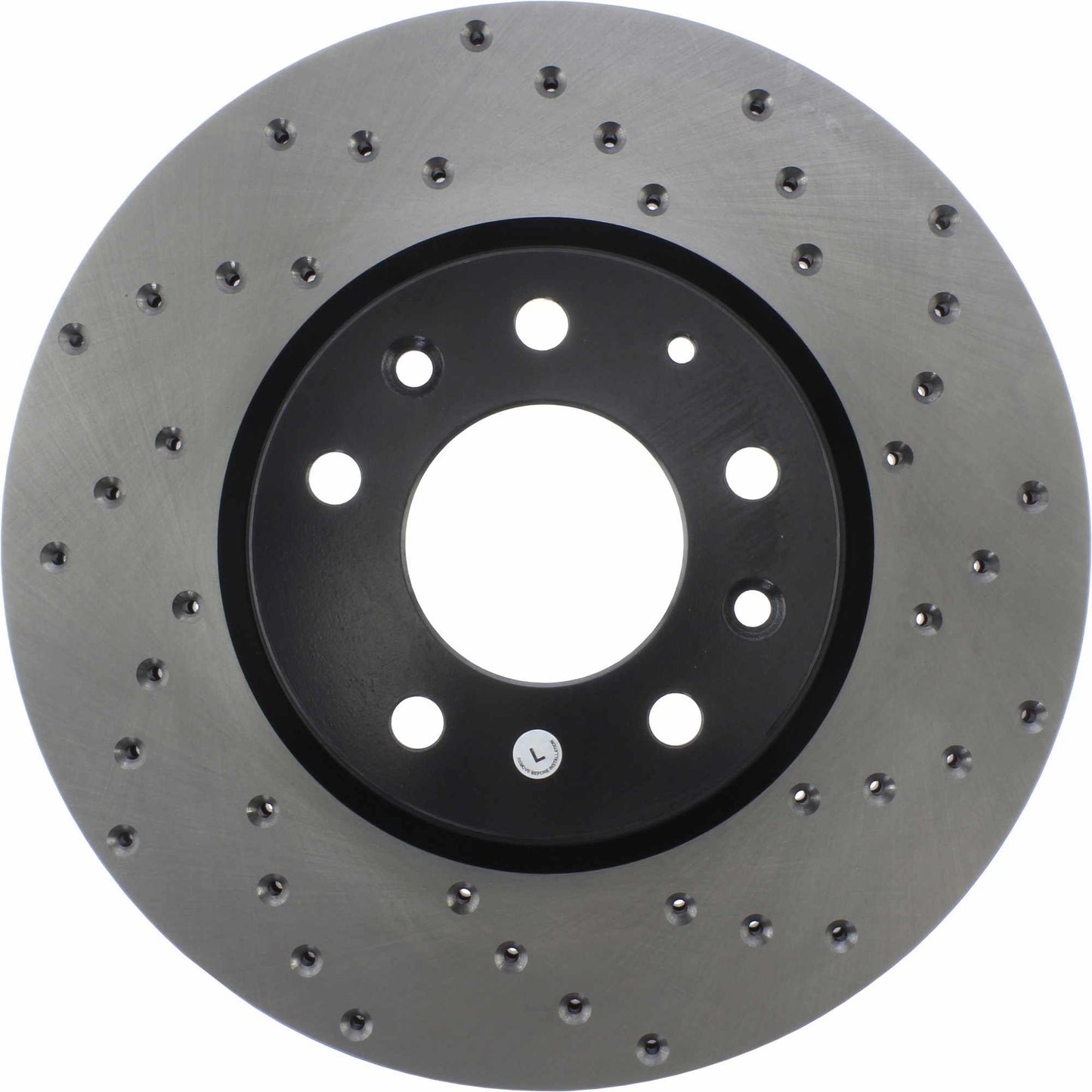 StopTech Sport Cross Drilled Brake Rotor; Front Left
