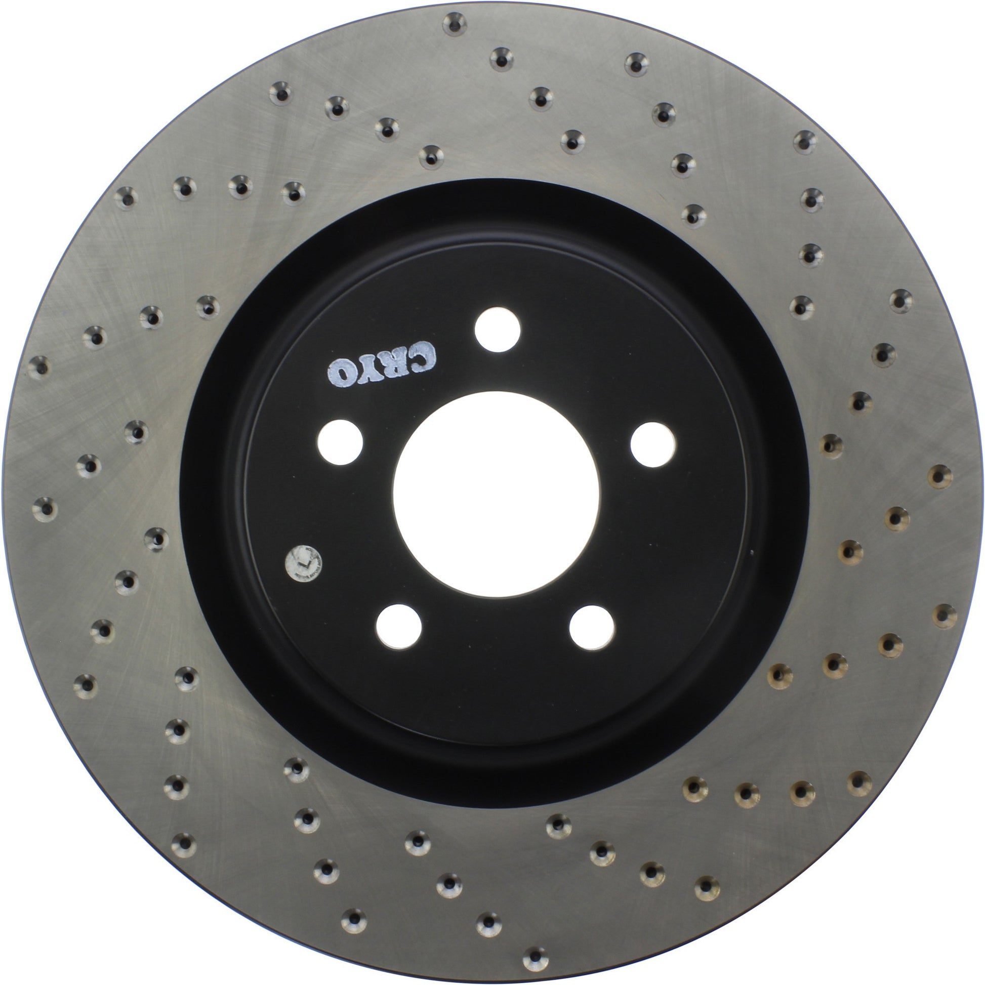 StopTech Sport Cross Drilled Brake Rotor; Front Left