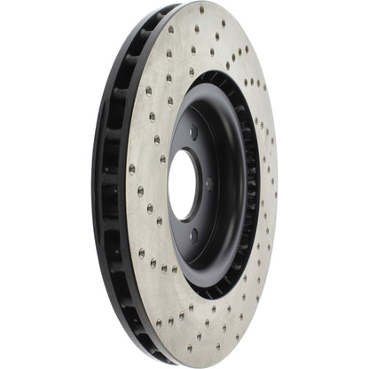 StopTech Sport Cross Drilled Brake Rotor; Front Left