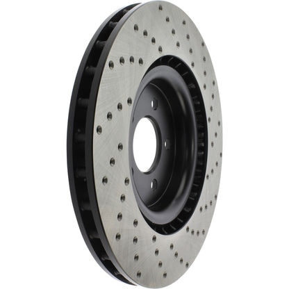 StopTech Sport Cross Drilled Brake Rotor; Front Right
