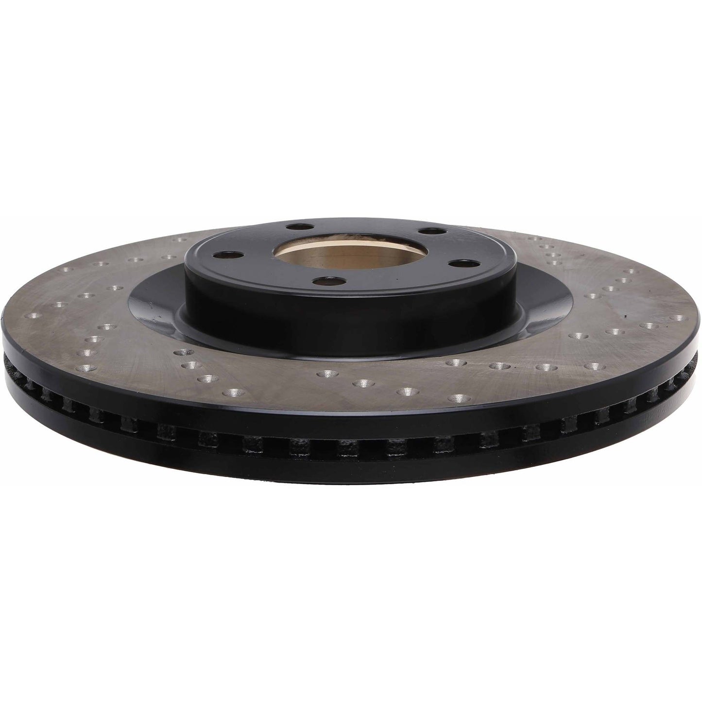 StopTech Sport Cross Drilled Brake Rotor; Front Left