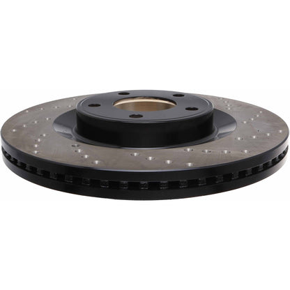 StopTech Sport Cross Drilled Brake Rotor; Front Left