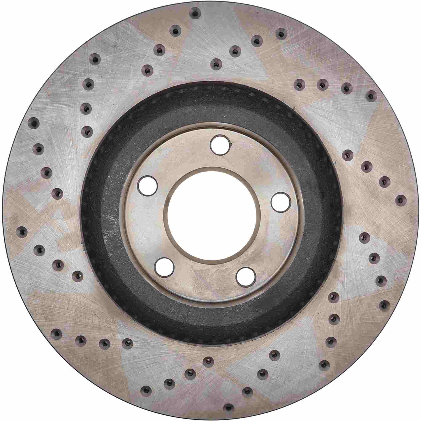 StopTech Sport Cross Drilled Brake Rotor; Front Left