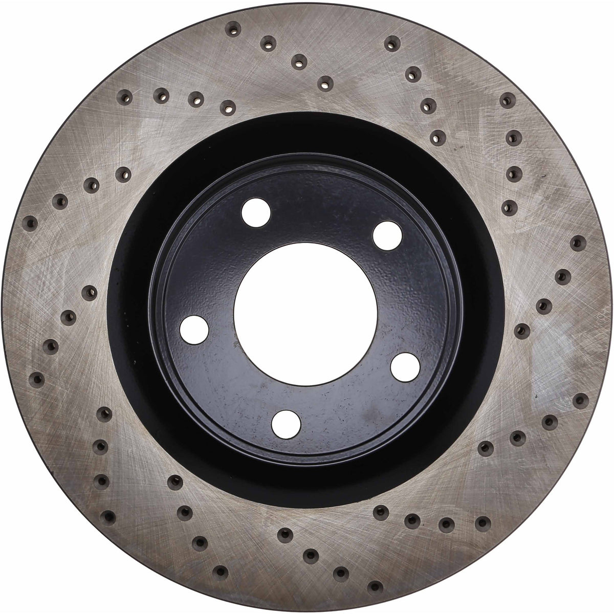 StopTech Sport Cross Drilled Brake Rotor; Front Left