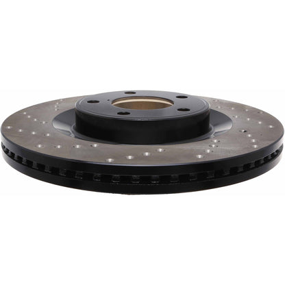 StopTech Sport Cross Drilled Brake Rotor; Front Right