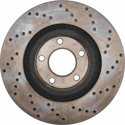 StopTech Sport Cross Drilled Brake Rotor; Front Right