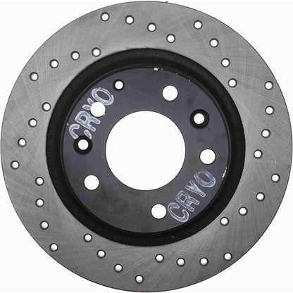 StopTech Sport Cryo Cross Drilled Brake Rotor; Rear Left
