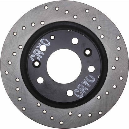 StopTech Sport Cryo Cross Drilled Brake Rotor; Rear Left