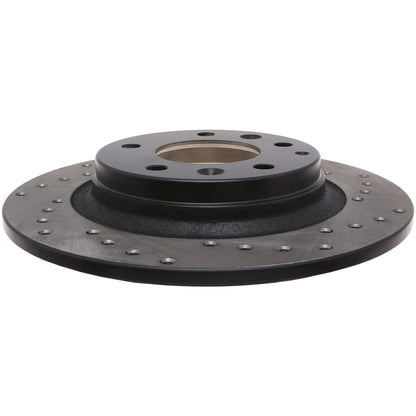 StopTech Sport Cross Drilled Brake Rotor; Rear Left