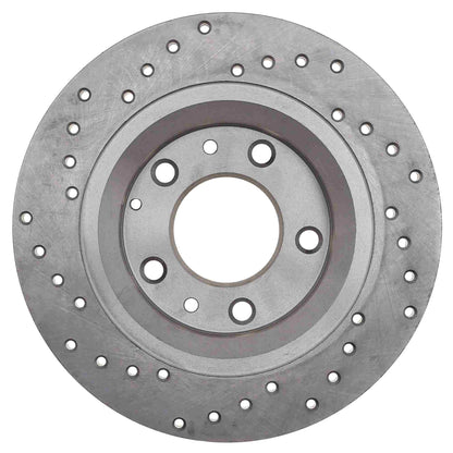 StopTech Sport Cross Drilled Brake Rotor; Rear Left