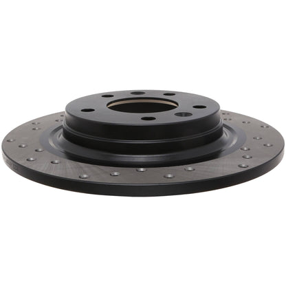 StopTech Sport Cross Drilled Brake Rotor; Rear Right