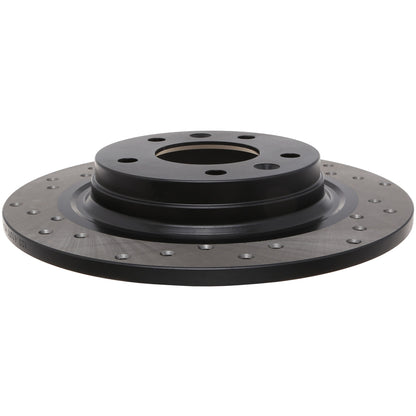 StopTech Sport Cross Drilled Brake Rotor; Rear Right