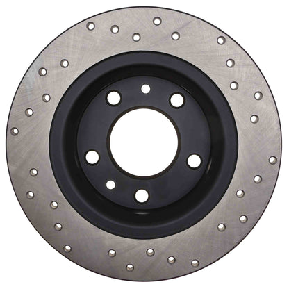StopTech Sport Cross Drilled Brake Rotor; Rear Right