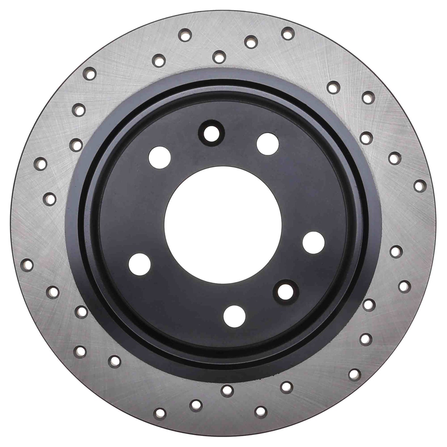 StopTech Sport Cross Drilled Brake Rotor; Rear Right