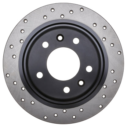 StopTech Sport Cross Drilled Brake Rotor; Rear Right