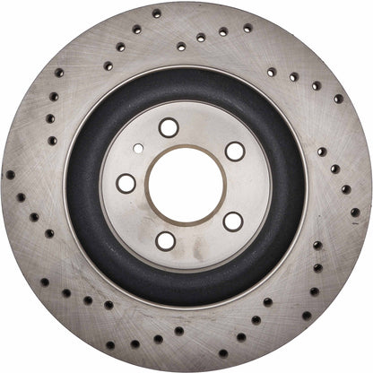 StopTech Sport Cryo Cross Drilled Brake Rotor; Front Left