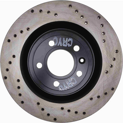StopTech Sport Cryo Cross Drilled Brake Rotor; Front Left