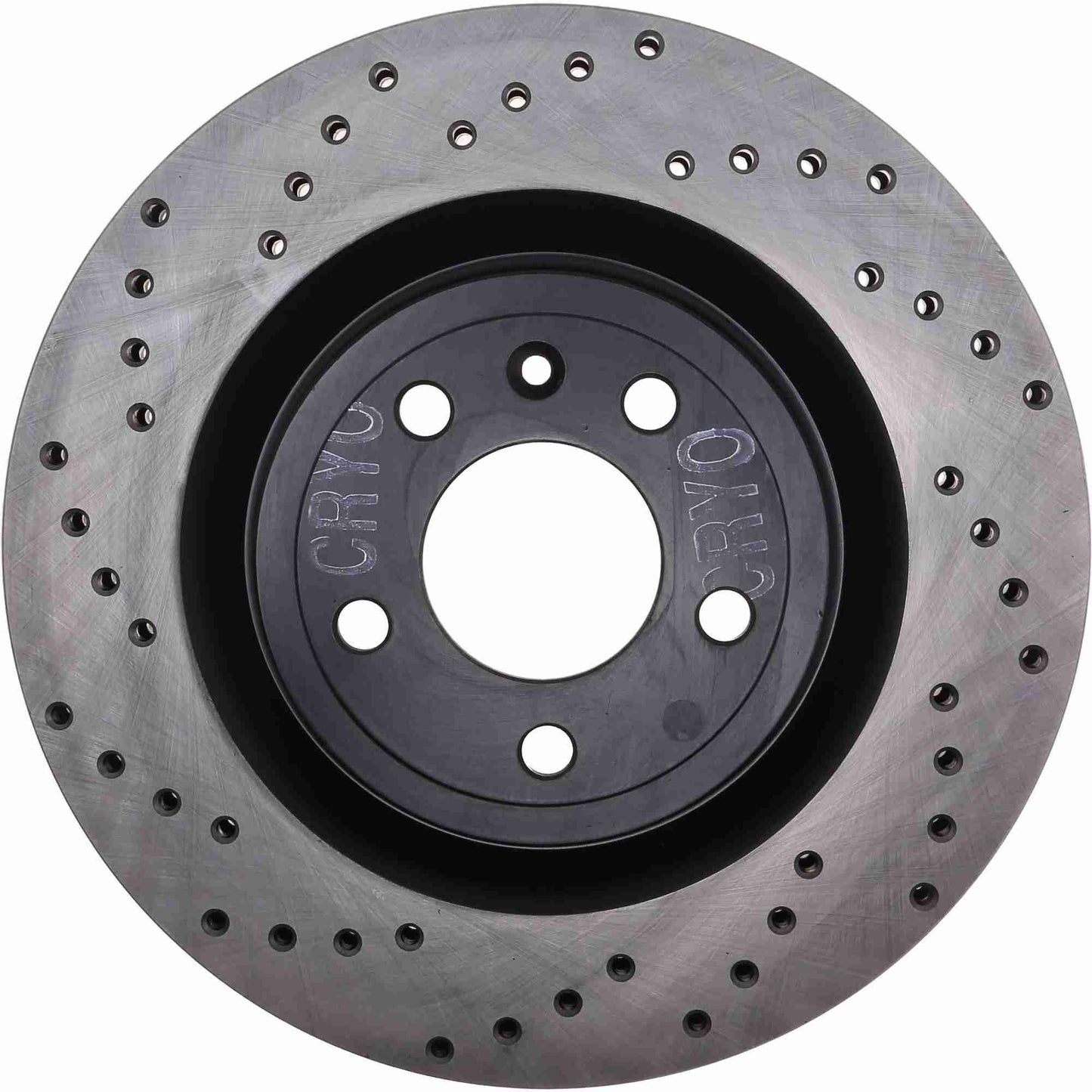 StopTech Sport Cryo Cross Drilled Brake Rotor; Front Right