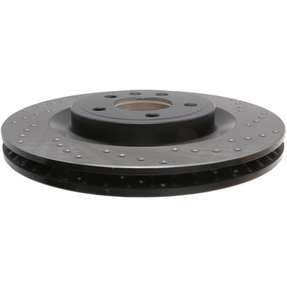 StopTech Sport Cross Drilled Brake Rotor; Front Left